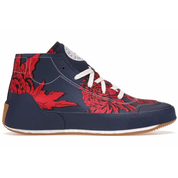 Adidas x Mid Sella McCartney Treino Navy Red Floral Women's Sneakers, size 7.5 - Picture 1 of 8